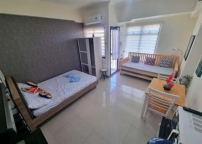 5-guest Seaview Flat Near Ayala Cbp Wi-fi Pool Gym